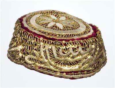 Osmanische Kappe, wohl Smyrna, um 1900 - Uhren, Metallarbeiten, Asiatika, Fayencen, Skulpturen, Volkskunst