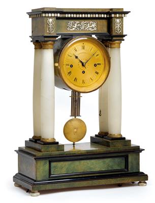A Biedermeier portal clock with musical mechanism - Umění a starožitnosti
