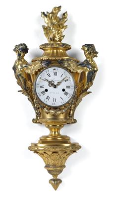 A Historism Period bronze cartel clock - Umění a starožitnosti