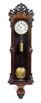 A Historism Period wall pendulum clock with 1 month power reserve - Clocks, Asian Art, Vintage, Metalwork, Faience, Folk Art, Sculpture
