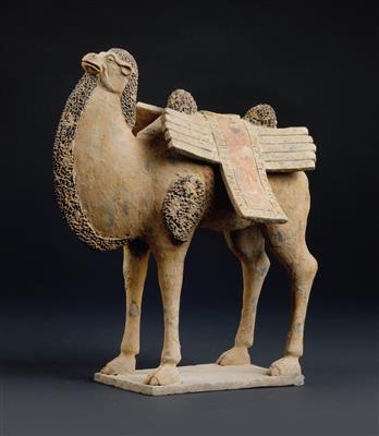Kamel mit Sattel, China, Nördliche Wei(386-534)- Nördliche Qi(550-577) Dynastie - Uhren, Metallarbeiten, Asiatika, Vintage, Fayencen, Skulpturen, Volkskunst