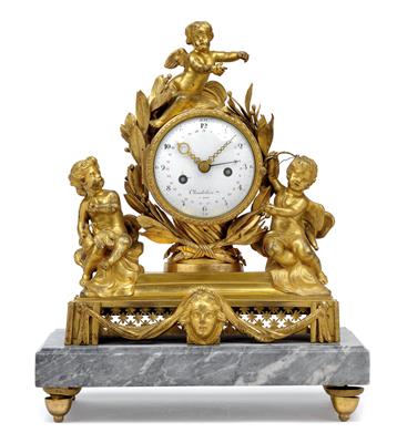 Louis XVI Ormolu Kaminuhr - Uhren, Metallarbeiten, Asiatika, Vintage, Fayencen, Skulpturen, Volkskunst