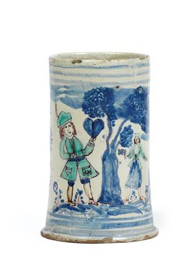 A Walzenkrug jug, Gmunden(?), eighteenth century, - Orologi, arte asiatica, vintage, metalli lavorati, fayence, arte popolare, sculture