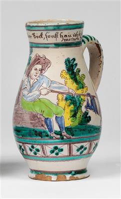 A pear-shaped jug (Birnkrug), Gmunden, 1st half 19th cent. - Umění a starožitnosti