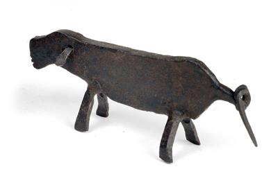 An iron votive animal, - Orologi, arte asiatica, metalli lavorati, fayence, arte popolare, sculture