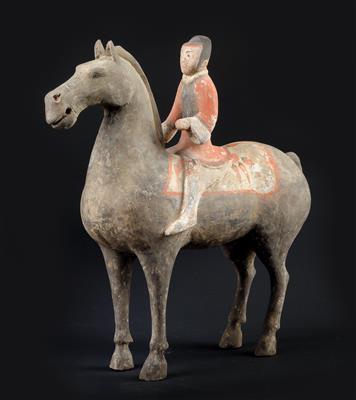 A horse and rider, China, Han Dynasty - Umění a starožitnosti