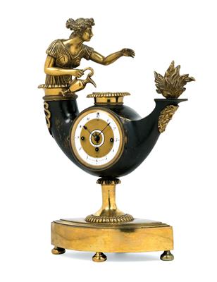 A bronze mantel clock "Magic Lamp" from Vienna - Clocks, Asian Art, Metalwork, Faience, Folk Art, Sculpture