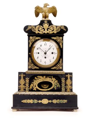 A Biedermeier commode clock with musical mechanism - Antiques