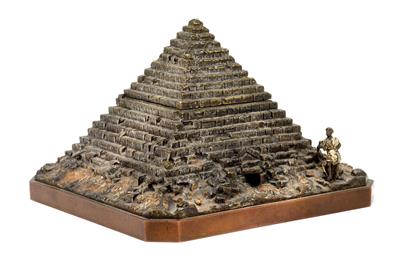 F. X. Bergmann - an inkwell in the shape of a pyramid, - Starožitnosti