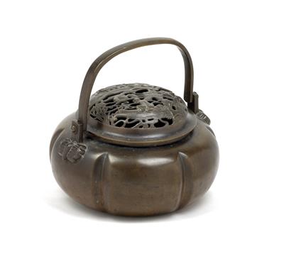Großer Bronze Handwärmer, China, Xuande Marke, 18./19. Jh. - Antiquitäten