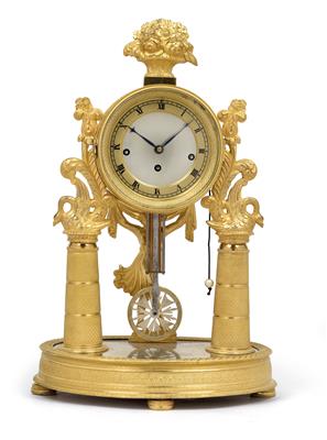 A small Biedermeier bronze clock - Starožitnosti