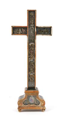 A monastery work in the shape of a standing crucifix, - Starožitnosti
