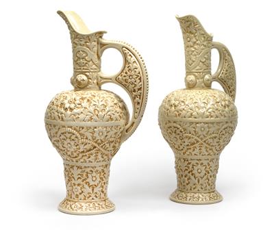 A pair of magnificent jugs, Zsolnay, Pécs circa 1887 - Starožitnosti