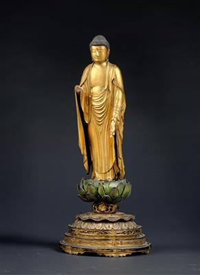 A standing figure of Buddha Amida, Japan, Edo Period - Antiquariato