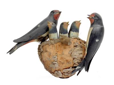A Viechtau nest of swallows, - Antiques