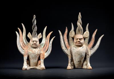 Two earth spirits, China, Tang Dynasty - Starožitnosti