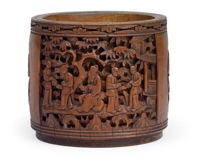 A brush pot, China, 19th cent. - Antiques