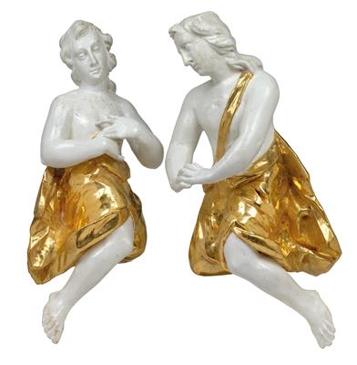 A pair of angels, - Antiques