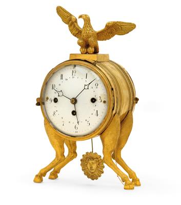 A small bronze travel clock - Antiquariato