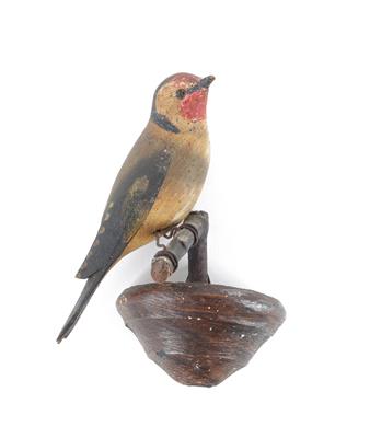 A Viechtau bird, a gold finch, - Antiques