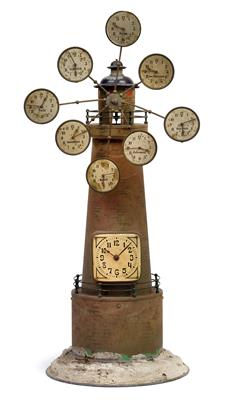 An Industrial Age world time clock - Umění a starožitnosti