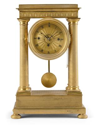 A Biedermeier Bronze Portico Clock from Austria - Antiquariato