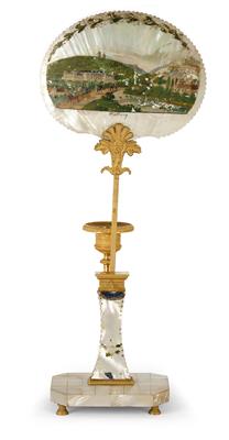 A Biedermeier Candle Stick with Lampshade, - Antiques (Clocks, Asian Art, Metalwork, Faience, Folk Art, Sculpture)