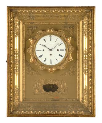 A Biedermeier Frame Clock from Prague - Antiques (Clocks, Asian Art, Metalwork, Faience, Folk Art, Sculpture)