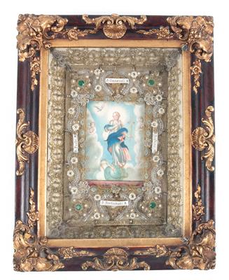 A Devotional Folk-Art Image of Mary Immaculate, - Starožitnosti