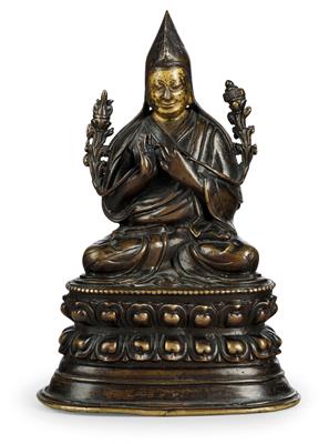 Tsongkhapa, tibeto-chinesisch, 18. Jh. - Antiquitäten (Uhren, Metallarbeiten, Asiatika, Fayencen, Skulpturen, Textilien, Volkskunst)