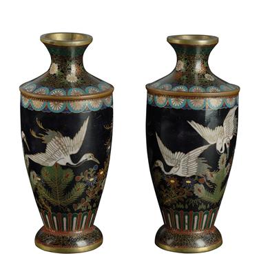 A Pair of Cloisonné Vases, Japan, Meiji Period - Antiques (Clocks, Asian Art, Metalwork, Faience, Folk Art, Sculpture)