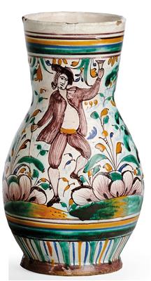 A Pear-Shaped Stein (Birnkrug), Oberpetersdorf or Lower Austria, Dated 1787 - Antiques (Clocks, Asian Art, Metalwork, Faience, Folk Art, Sculpture)