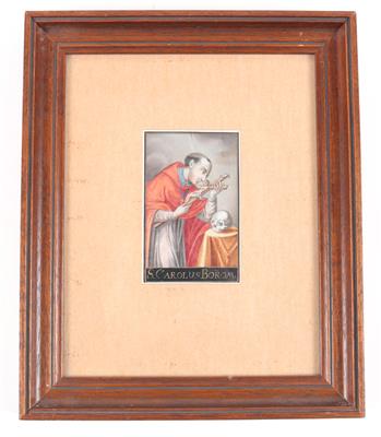 A Picture on Vellum, St. Charles Borromeo, - Starožitnosti