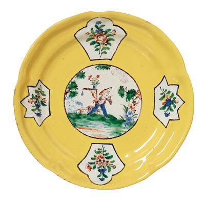 A Plate, Holitsch c. 1750/65 - Antiques (Clocks, Asian Art, Metalwork, Faience, Folk Art, Sculpture)