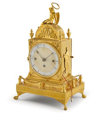 A Small Neo-Classical Bronze Table Clock - Starožitnosti