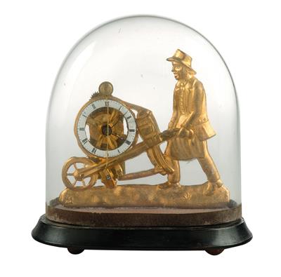 Kleiner Tischzappler "Der Schubkarren" - Antiquitäten (Uhren, Metallarbeiten, Asiatika, Fayencen, Skulpturen, Textilien, Volkskunst)