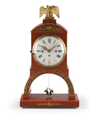 Empire Kommodenuhr - Antiquitäten (Uhren, Metallarbeiten, Asiatika, Fayencen, Skulpturen, Textilien, Volkskunst)