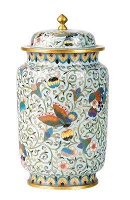 A Cloisonné Covered Jar, China, 19th Century, - Antiquariato - Parte 1