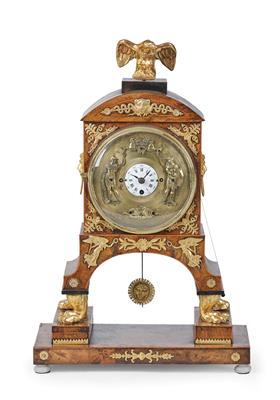 An Empire Commode Clock with Jacquemart, - Works of Art - Part 1