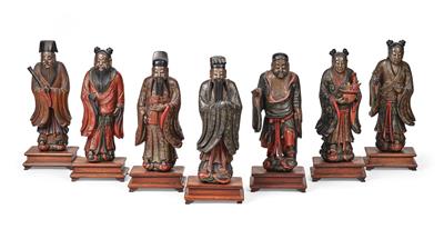 A Group of Seven Immortals, China, 19th Century, - Starožitnosti - Část 1