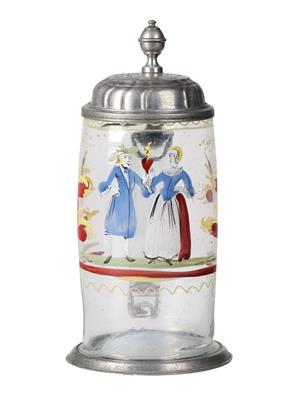 A Tankard with Amorous Couple, - Starožitnosti - Část 1