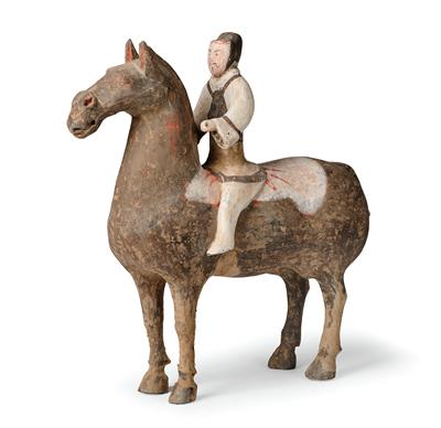 A Horse with Equestrian, China, Han Dynasty, - Starožitnosti - Část 1