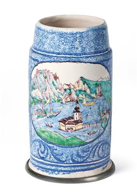 A Walzenkrug Stein, Gmunden, Dated 1842, - Works of Art - Part 1