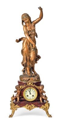 A Large Historicist Mantel Clock, "Aug. Moreau", - Starožitnosti a nábytek