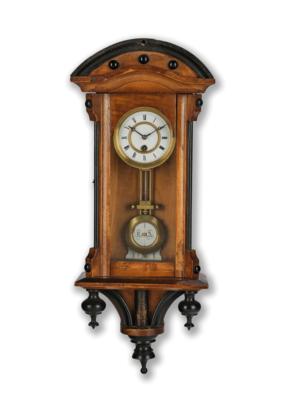 A Miniature Historicist Wall Pendulum Clock, - Antiques & Furniture