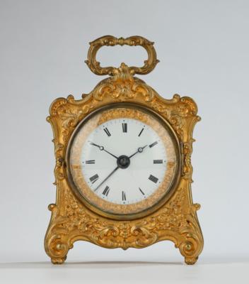 Biedermeier Bronze Reisewecker, - Clocks
