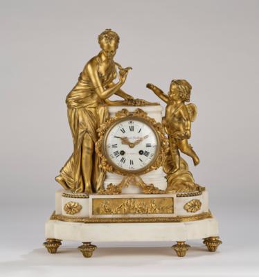 Neoklassizismus Ormolu Kaminuhr "Amor und Venus", "Etienne Maxant, Paris", - Clocks
