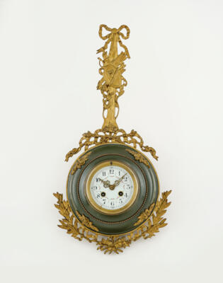 Französische Historismus Bronze Wanduhr, - Uhren
