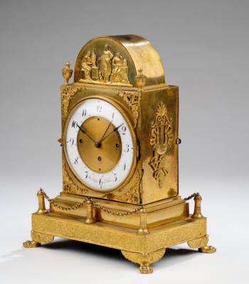 Wiener Klassizismus Bronzeuhr, "Joh. Siegel in Wien", - Uhren