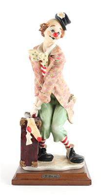 Clown mit Koffer, - Antiquariato